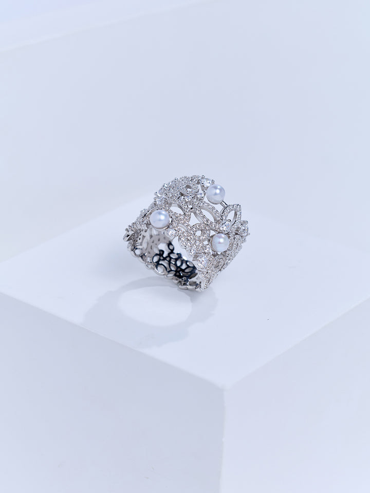 Top Grade Freshwater Pearl Ring WR00413 | BUTTERFLY