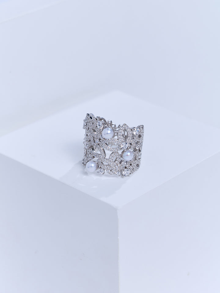 Top Grade Freshwater Pearl Ring WR00413 | BUTTERFLY