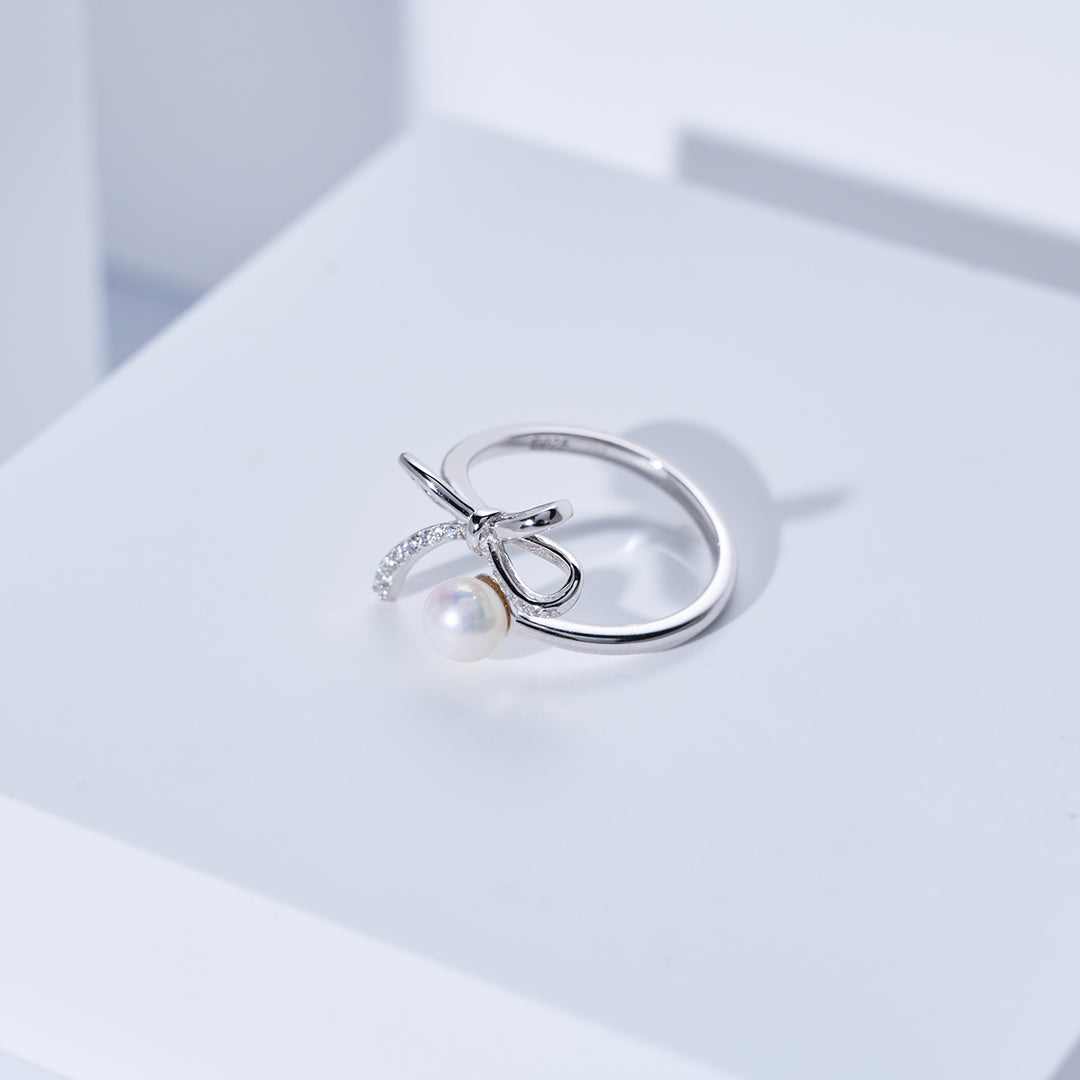 Top Grade Freshwater Pearl Ring WR00416 | RIBBON