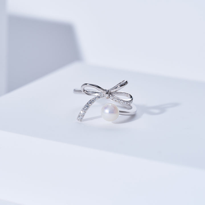 Top Grade Freshwater Pearl Ring WR00416 | RIBBON