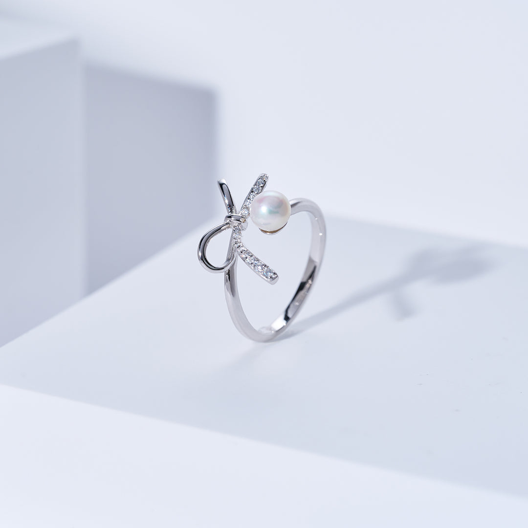 Top Grade Freshwater Pearl Ring WR00416 | RIBBON