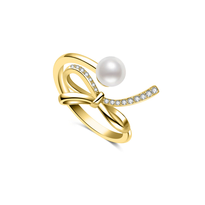 Anillo de perla de agua dulce de primera calidad WR00417 | CINTA