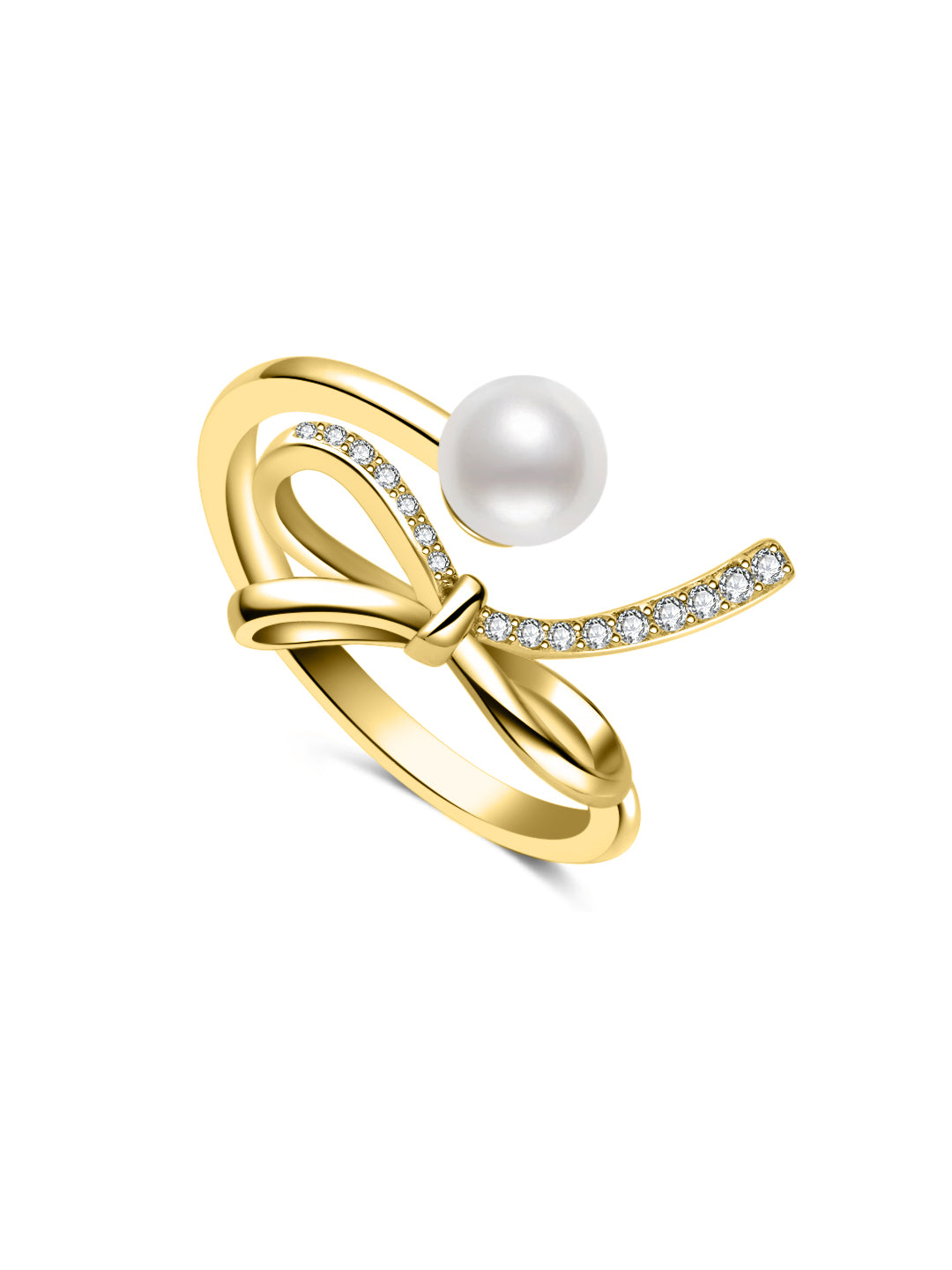 Anello con Perla d'Acqua Dolce di Prima Qualità WR00417 | RIBBON