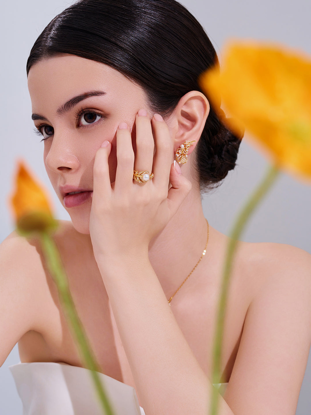 خاتم لؤلؤ مياه عذبة عالي الجودة WR00421 | فيذر