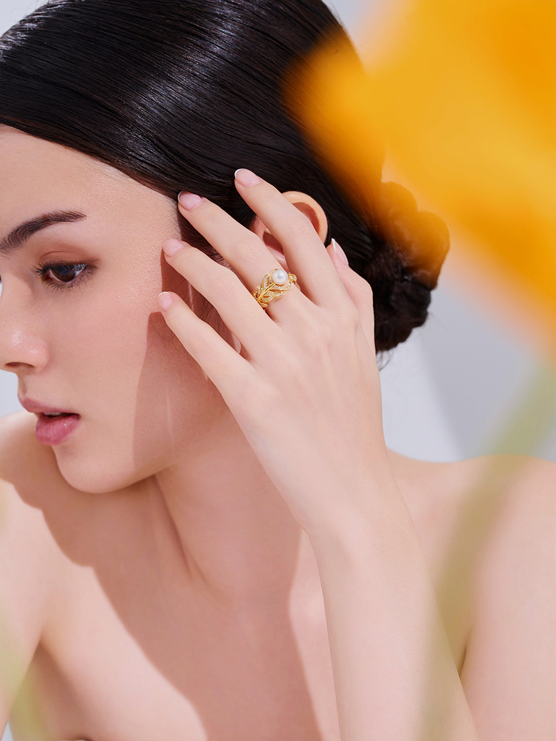 خاتم لؤلؤ مياه عذبة عالي الجودة WR00421 | فيذر