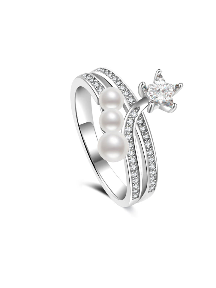 Anillo de perla de agua dulce de primera calidad WR00422 | STARRY