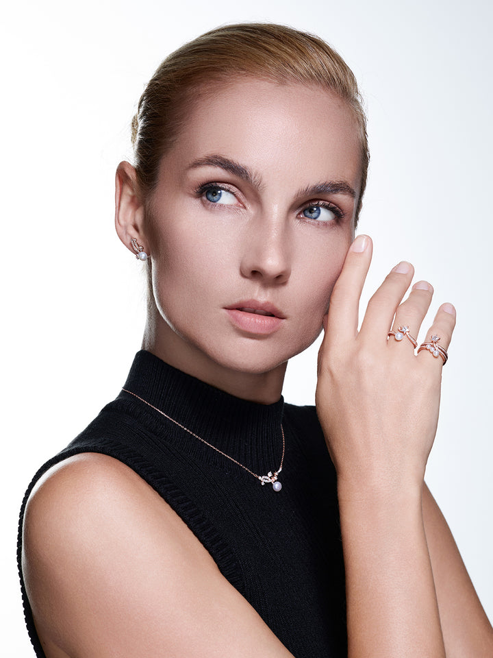 Bague en perle d'eau douce de première qualité WR00424 | STARRY