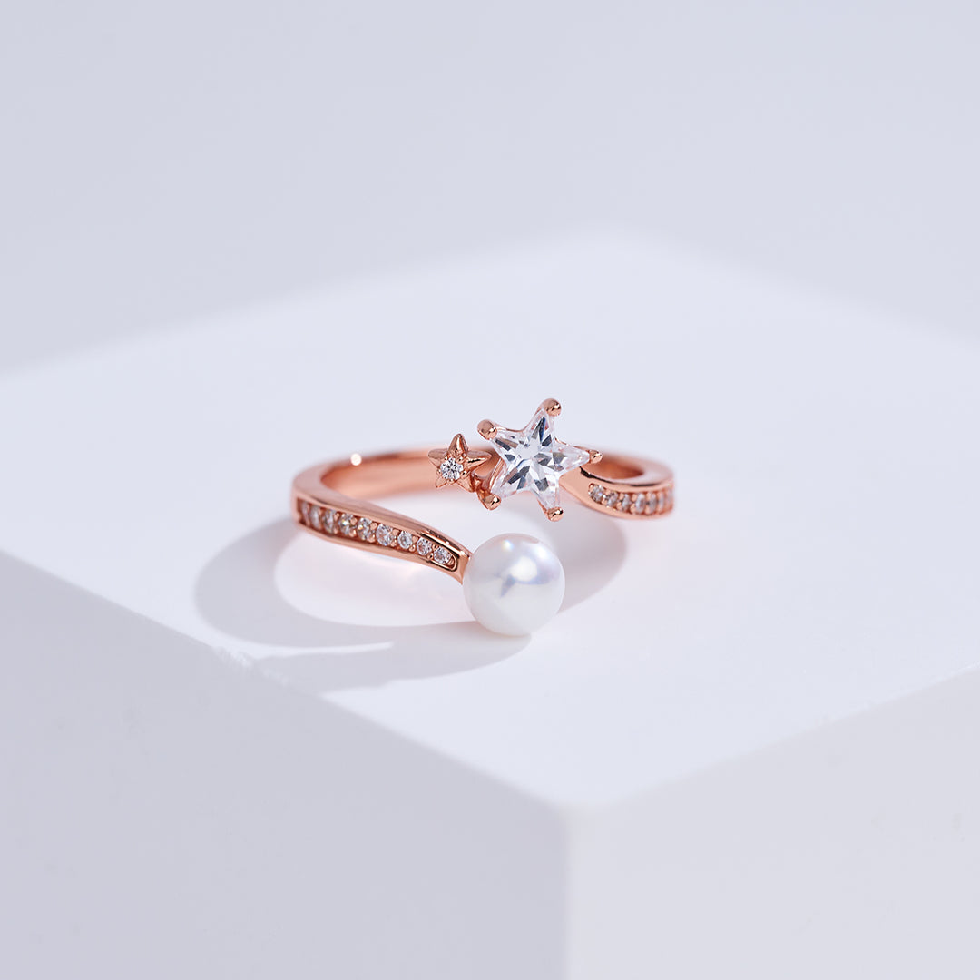 Anillo de perla de agua dulce de primera calidad WR00424 | STARRY