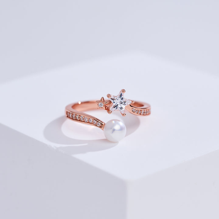 Anillo de perla de agua dulce de primera calidad WR00424 | STARRY