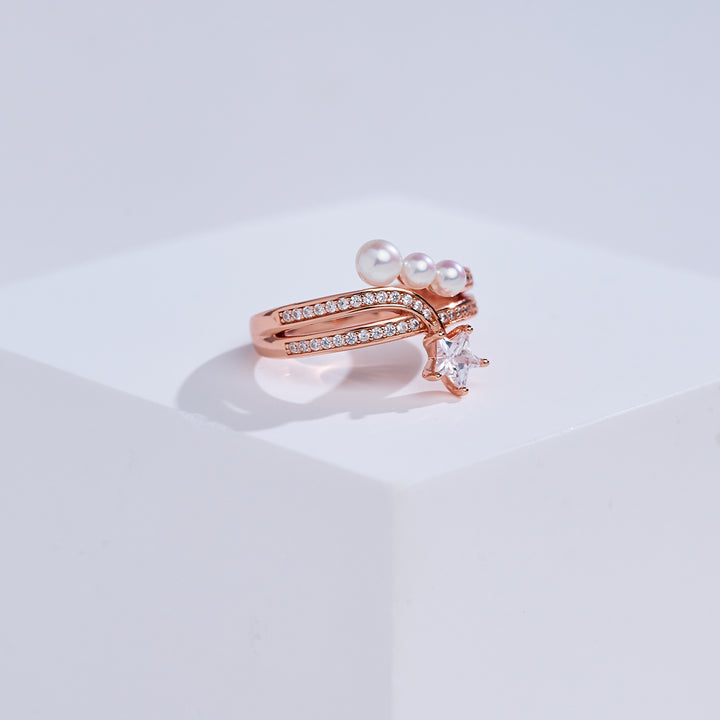 Anillo de perla de agua dulce de primera calidad WR00425 | STARRY