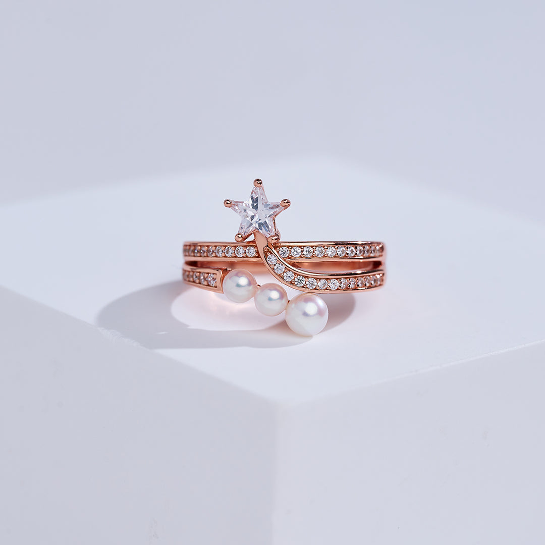 Anillo de perla de agua dulce de primera calidad WR00425 | STARRY