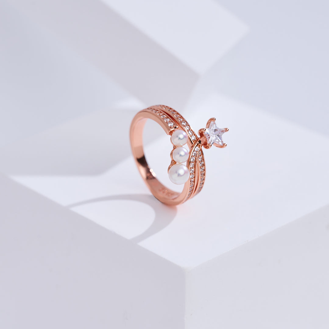 Anillo de perla de agua dulce de primera calidad WR00425 | STARRY