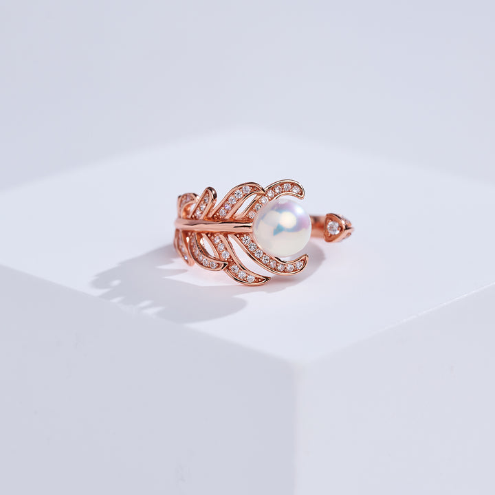 Anillo de perla de agua dulce de primera calidad WR00426 | PLUMA