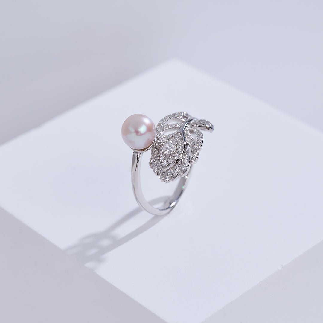 최상급 담수 진주 반지 WR00428 | FEATHER