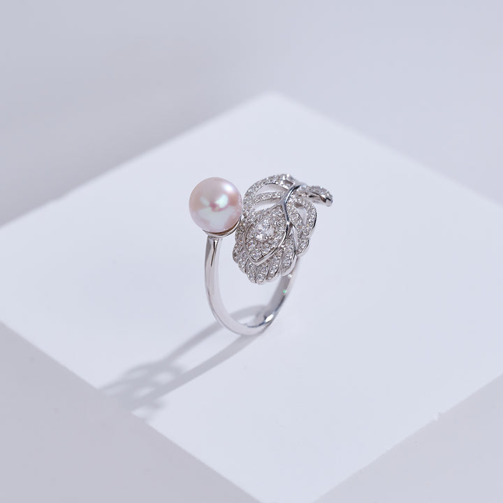 최상급 담수 진주 반지 WR00428 | FEATHER