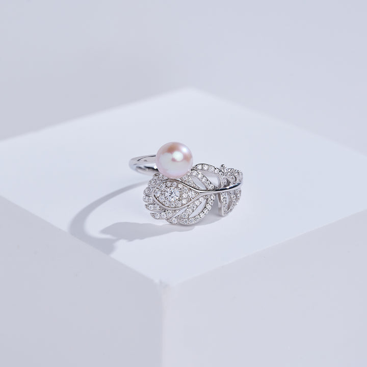 최상급 담수 진주 반지 WR00428 | FEATHER