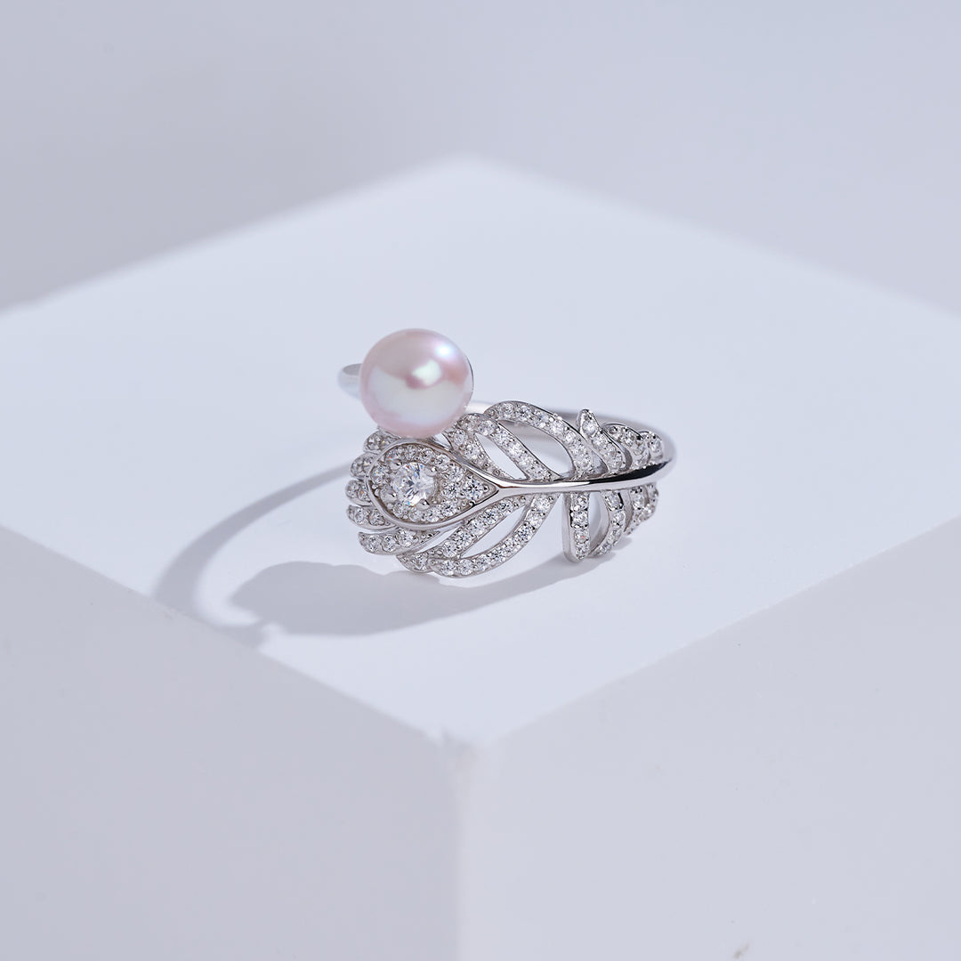 최상급 담수 진주 반지 WR00428 | FEATHER