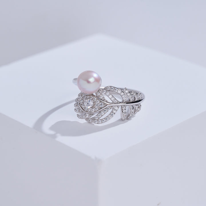 최상급 담수 진주 반지 WR00428 | FEATHER