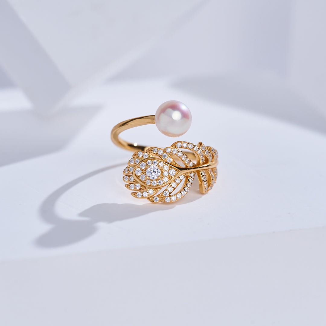 Top-Qualität Süßwasserperlenring WR00429 | FEDER
