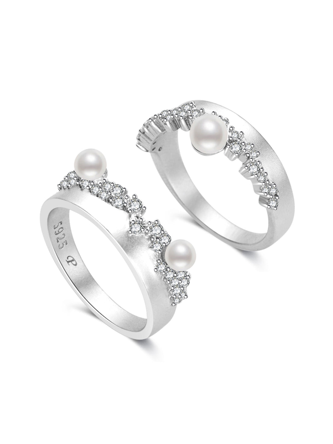 Anillo Dúo de Perlas de Agua Dulce de Primera Calidad WR00433 | SANDS