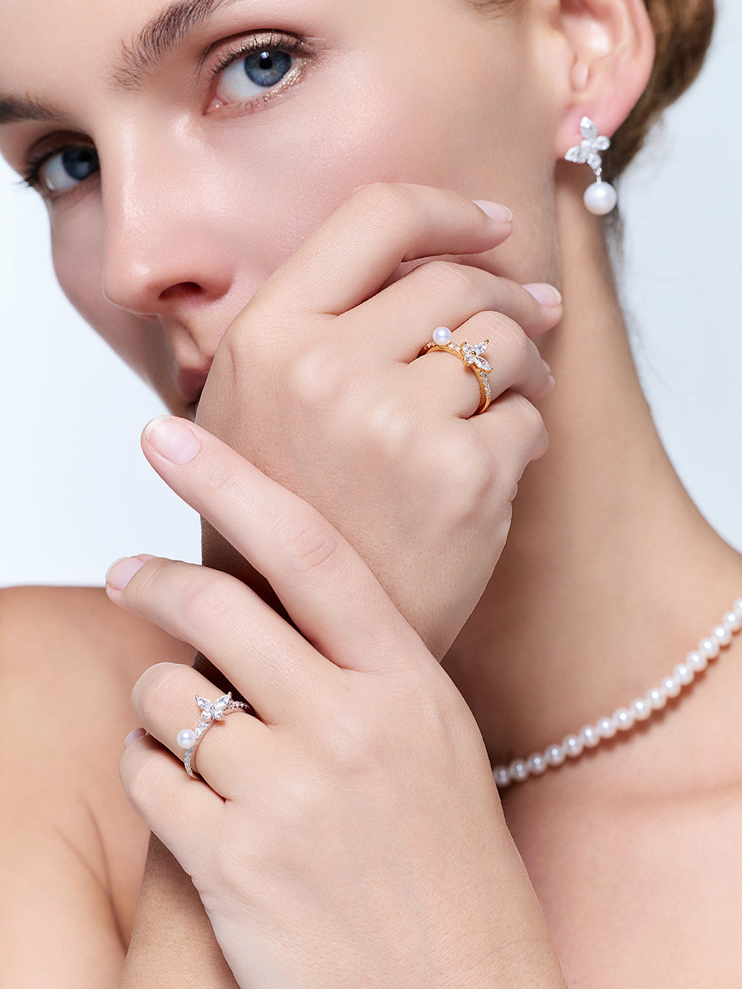 Top Grade Freshwater Pearl Ring WR00443 | BUTTERFLY