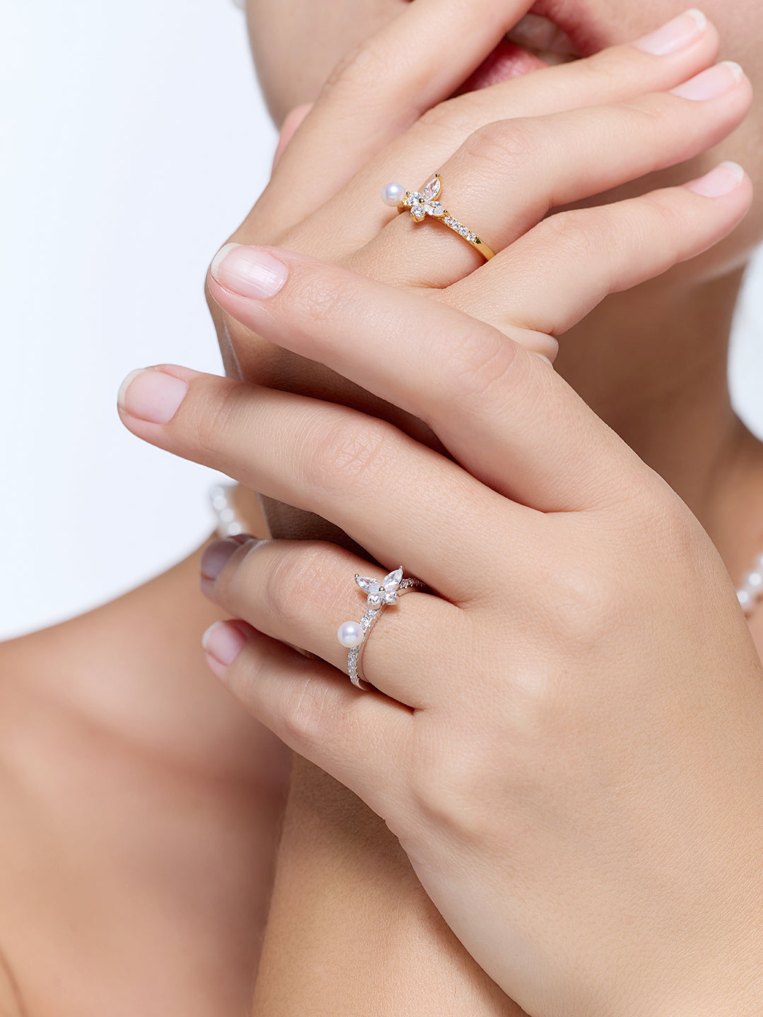 Top Grade Freshwater Pearl Ring WR00443 | BUTTERFLY