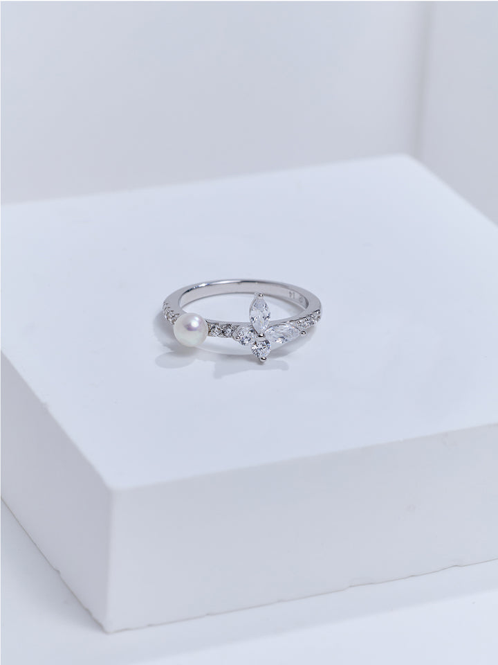 Cincin Mutiara Air Tawar Gred Atas WR00443 | BUTTERFLY