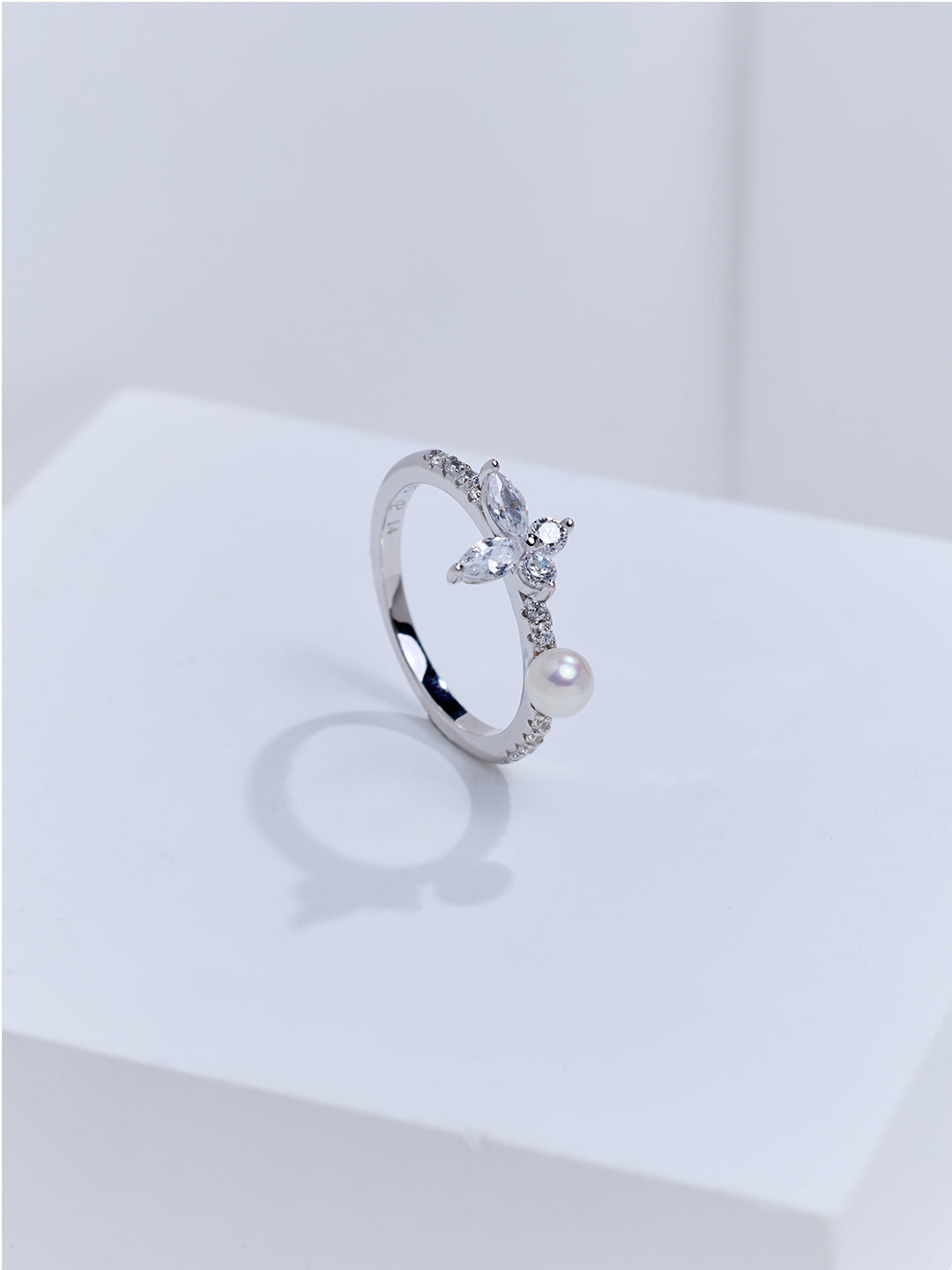 Cincin Mutiara Air Tawar Gred Atas WR00443 | BUTTERFLY