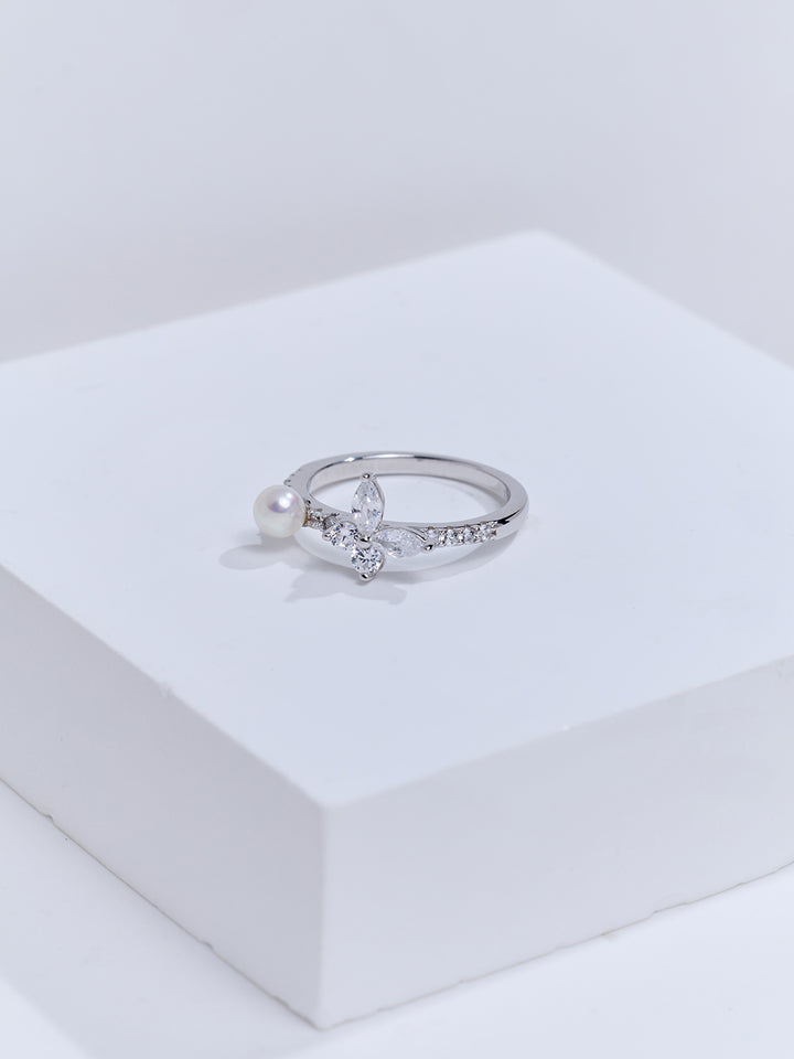 Cincin Mutiara Air Tawar Gred Atas WR00443 | BUTTERFLY