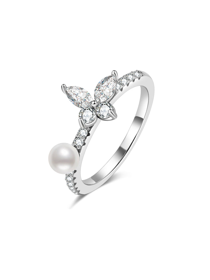 Cincin Mutiara Air Tawar Gred Atas WR00443 | BUTTERFLY