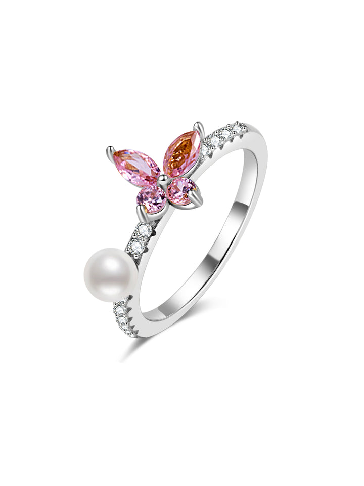 Top Grade Freshwater Pearl Ring WR00466 | BUTTERFLY