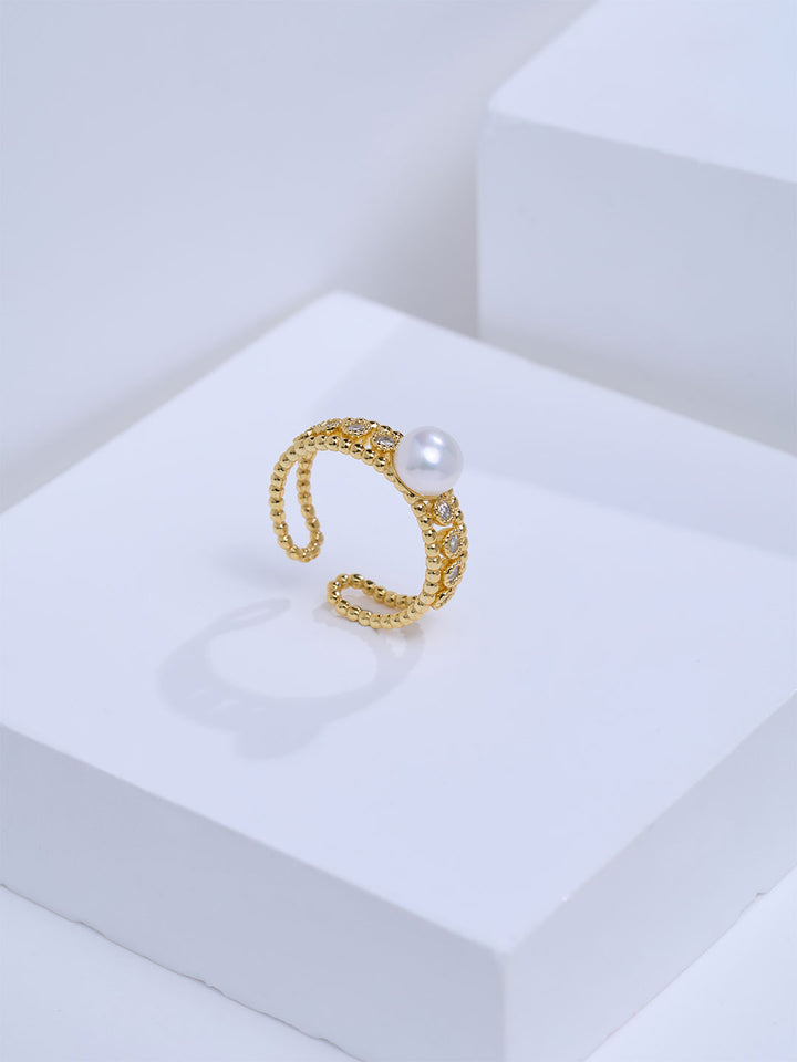 Top Grade Freshwater Pearl Ring WR00479 | BUBBLE