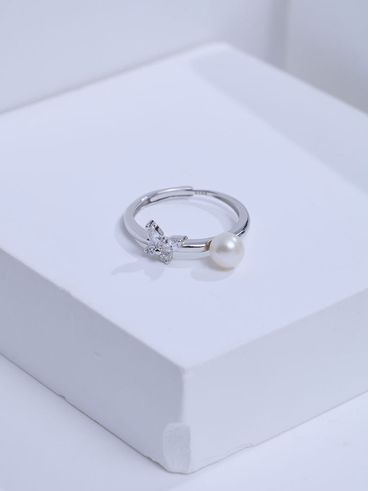 Top Grade Freshwater Pearl Ring WR00480 | BUTTERFLY