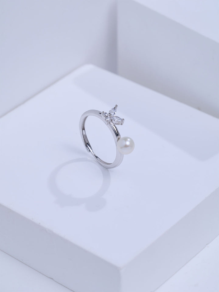 Top Grade Freshwater Pearl Ring WR00480 | BUTTERFLY