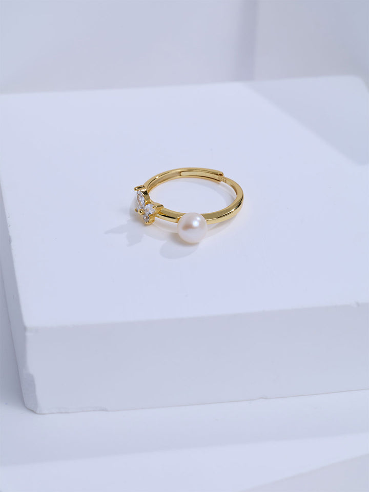 Top Grade Freshwater Pearl Ring WR00481 | BUTTERFLY