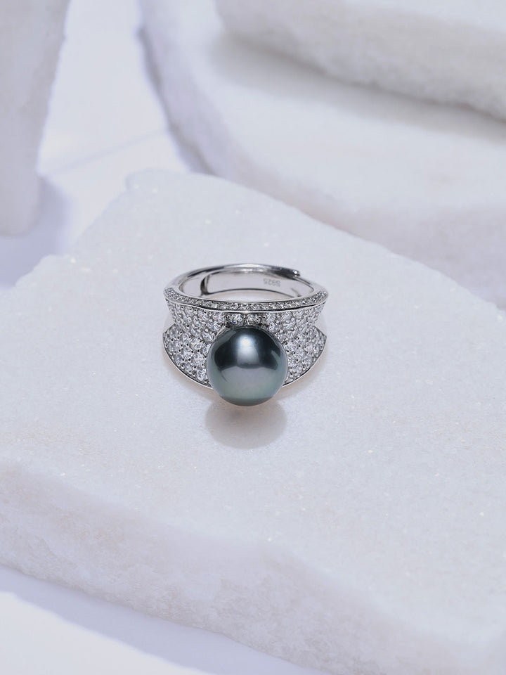 Elegant Tahitian Pearl Ring WR00487