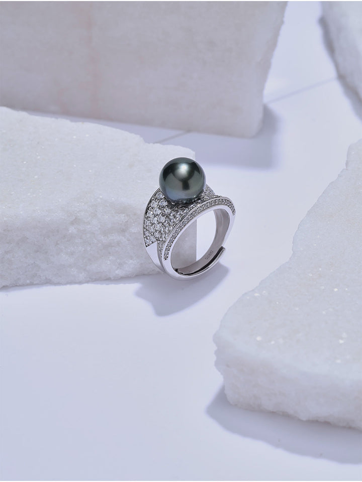 Elegant Tahitian Pearl Ring WR00487