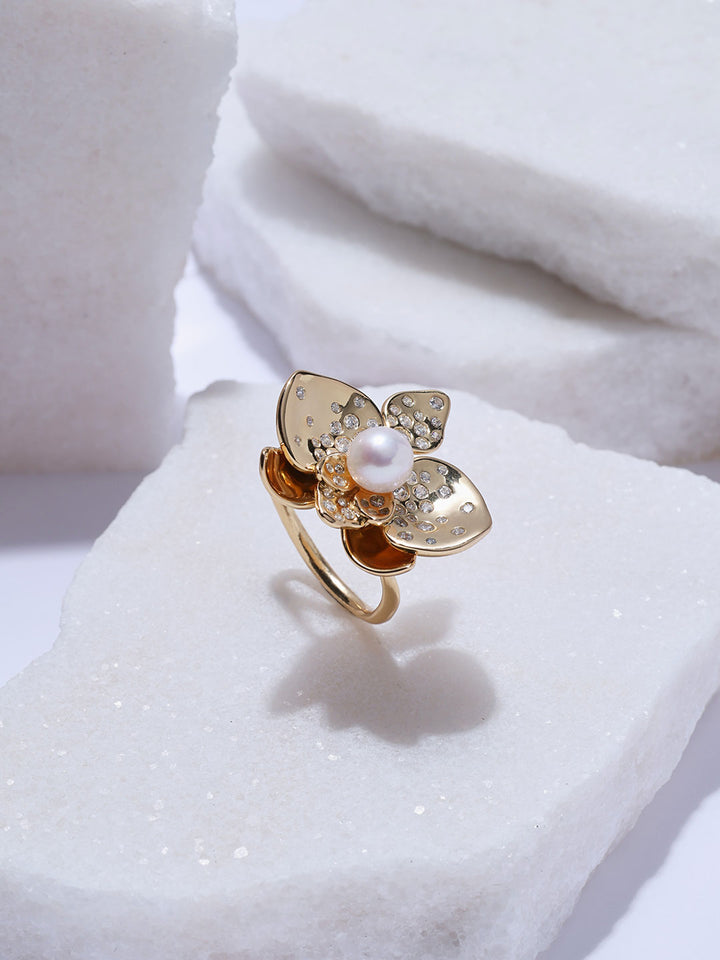 Anillos de perlas de agua dulce de calidad superior WR00496| ORCHID