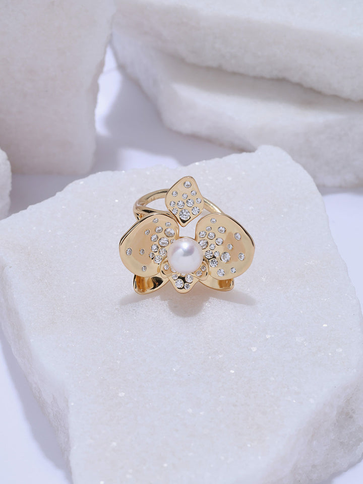 Anillos de perlas de agua dulce de calidad superior WR00496| ORCHID