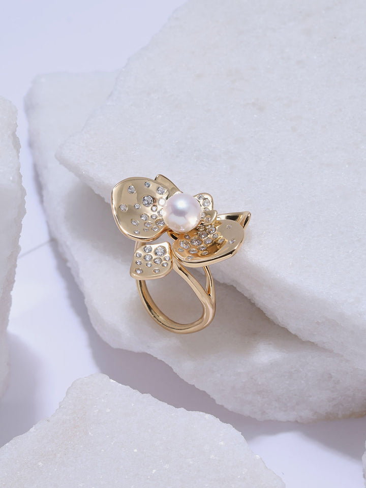 Anillos de perlas de agua dulce de calidad superior WR00496| ORCHID