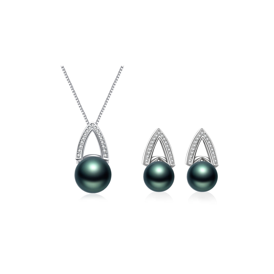 Ensemble élégant de perles de Tahiti d&