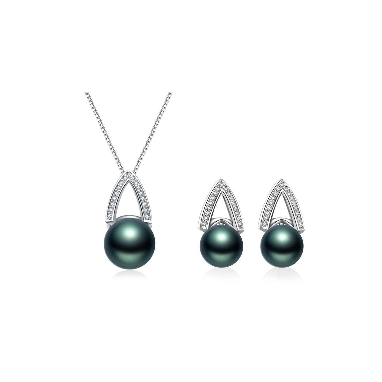 Ensemble élégant de perles de Tahiti d&