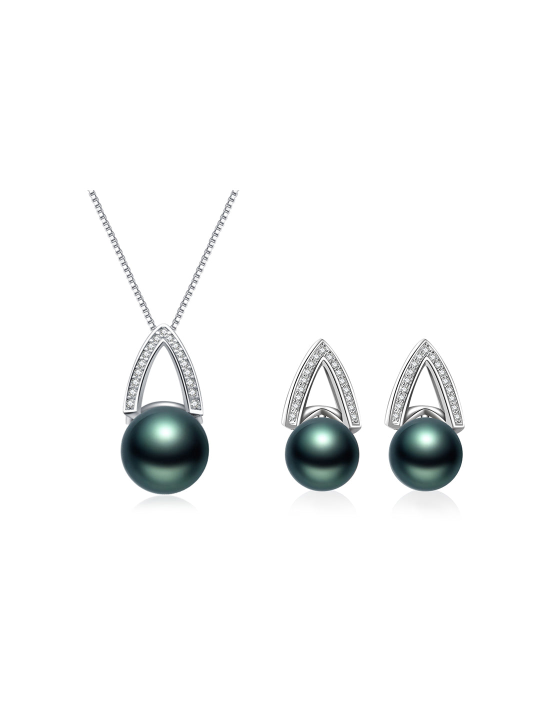 Ensemble élégant de perles de Tahiti d&