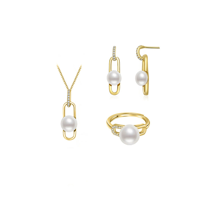 New Yorker Freshwater Pearl Set WS00023 - PEARLY LUSTRE