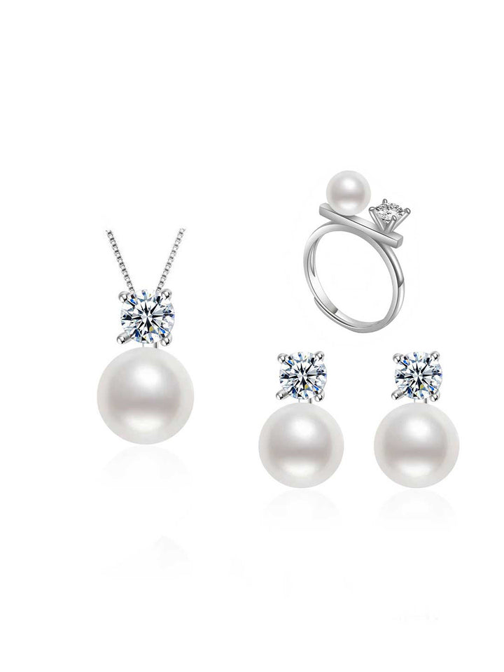 مجموعة أنيقة من اللؤلؤ المستخرج من المياه العذبة WS00053