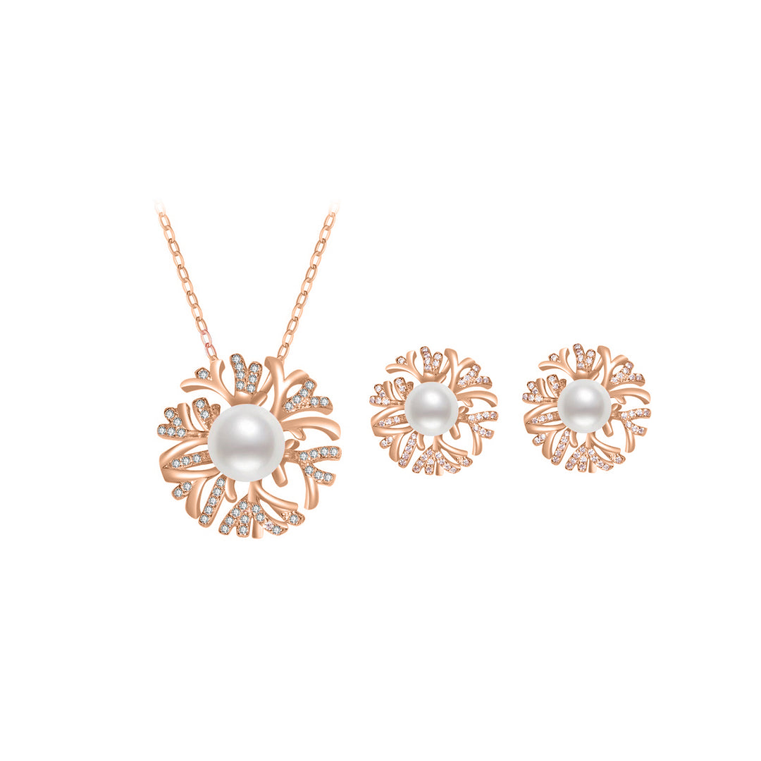 Elegante conjunto de perlas de agua dulce WS00056 | JARDINES