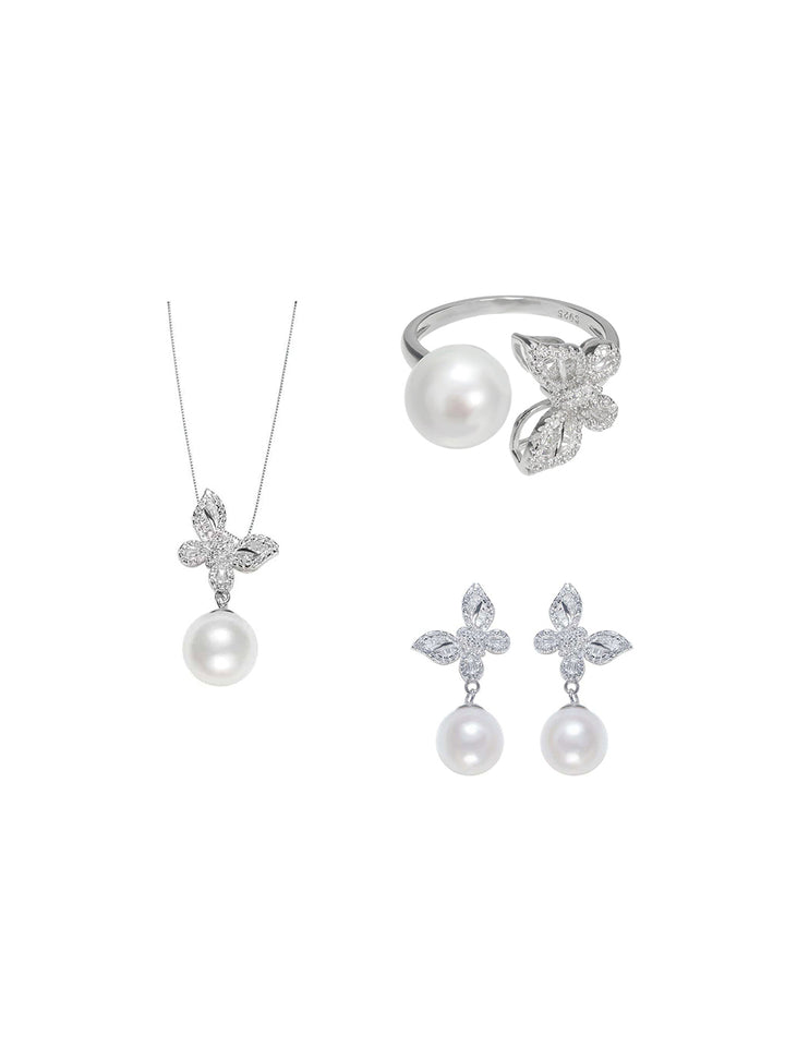 Conjunto de perlas de agua dulce WS00068 | BUTTERFLY
