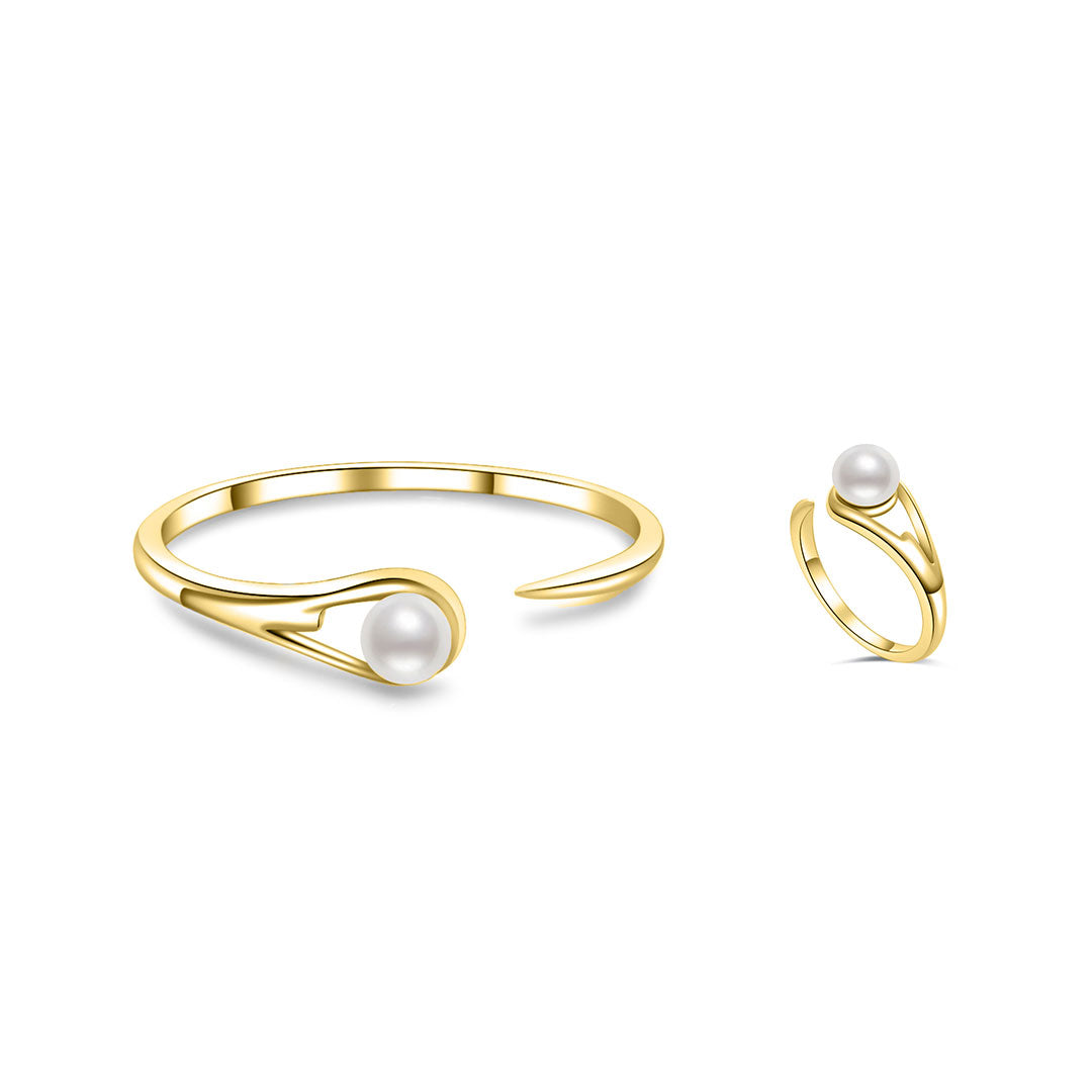 Freshwater Pearl Jewelry Set WS00099 | FLUID - PEARLY LUSTRE