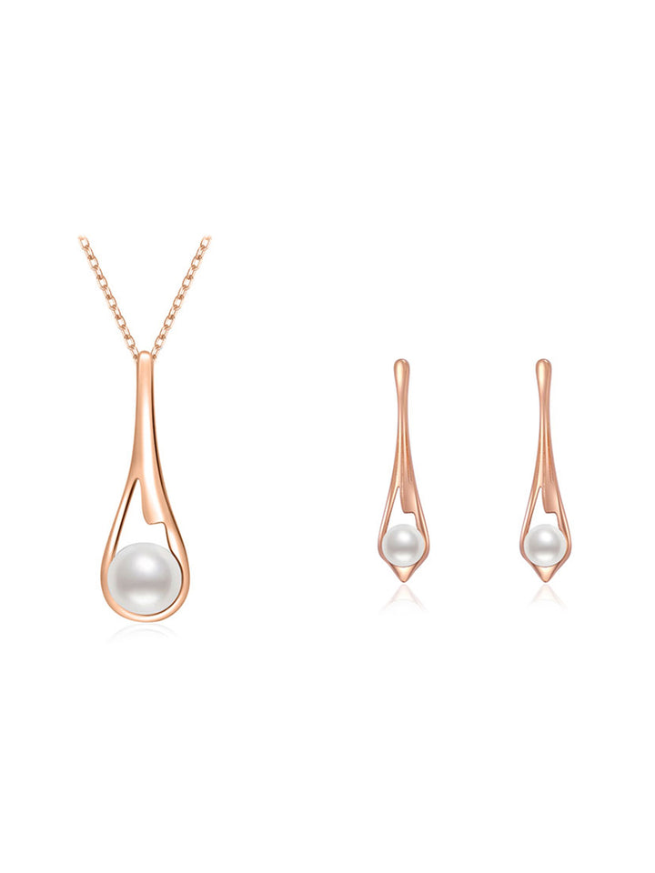 Erstklassiges Süßwasserperlen-Schmuckset WS00101 | FLÜSSIGKEIT