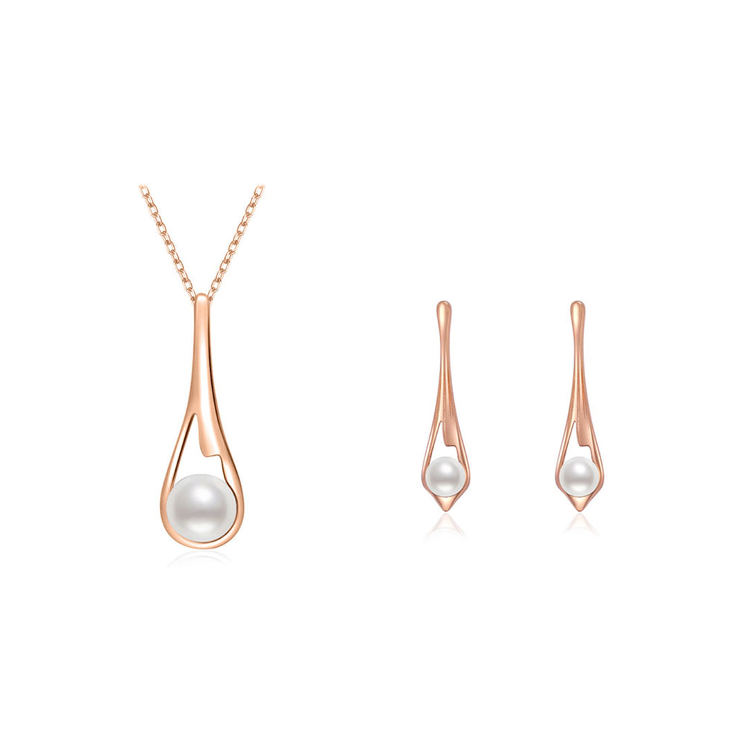 Freshwater Pearl Jewelry Set WS00101 | FLUID - PEARLY LUSTRE
